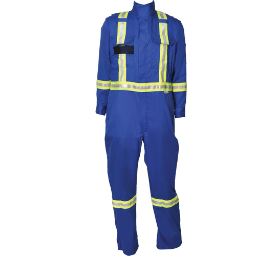 Combinaisons ignifuges &agrave; bandes Firewall FR, Taille Moyen (grande taille), Bleu royal Helyx Safety & Industrial Supplies