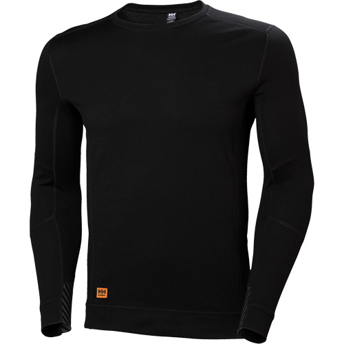 Lifa&reg; Max Moisture-Wicking Crewneck Undershirt, Men's, 2X-Large, Black Helyx Safety & Industrial Supplies