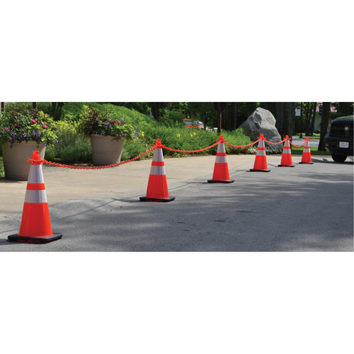 Ensemble de c&ocirc;nes de signalisation et chaînes, 36", Vert Helyx Safety & Industrial Supplies