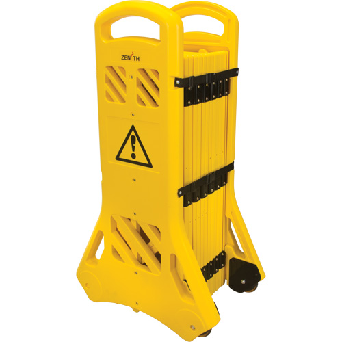 Barri&egrave;re mobile portative, 40" h x 13' lo, Jaune Helyx Safety & Industrial Supplies