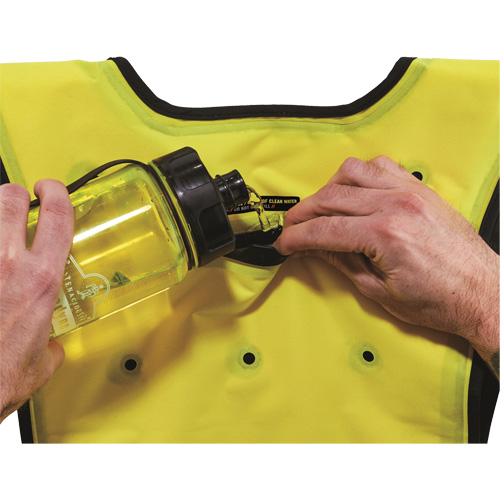 Chill-Its&reg; 6687 Economy Dry Evaporative Cooling Vest, Large/X-Large, High Visibility Lime-Yellow Helyx Safety & Industrial Supplies