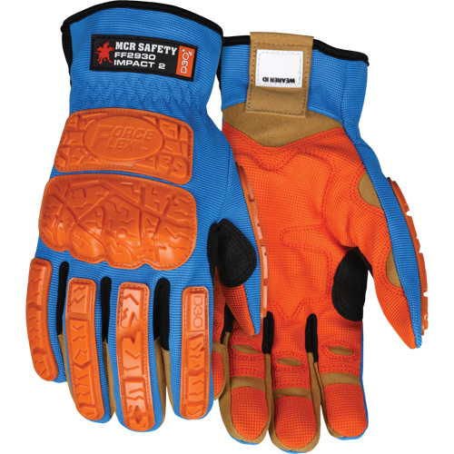 Gants antichocs Forceflex, Moyen, Paume en Synth&eacute;tique, Poignet &agrave; enfiler Helyx Safety & Industrial Supplies