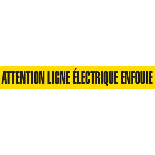 Barricade Tape, French, 3" W x 1000' L, 2 mils, Black on Yellow Helyx Safety & Industrial Supplies