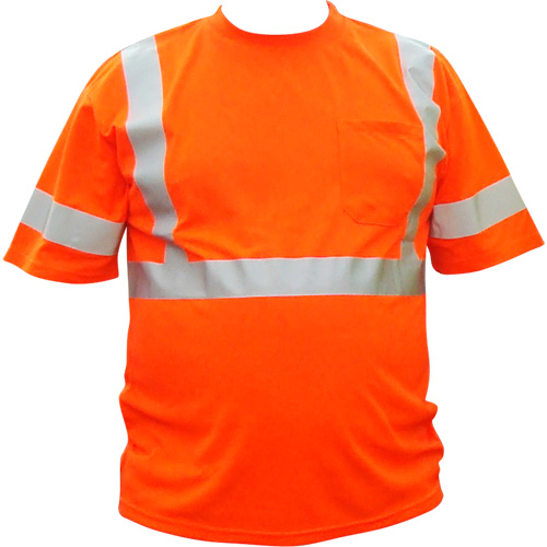 Chemise &agrave; manche courte haute visibilit&eacute;, Coton, 3T-Grand, Orange haute visibilit&eacute; Helyx Safety & Industrial Supplies