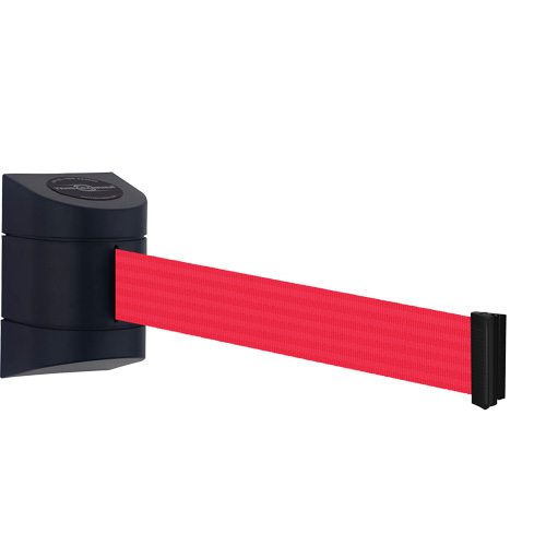 Unit&eacute; murale Tensabarrier, Plastique, Fixation par vis, 30', Ruban Rouge Helyx Safety & Industrial Supplies