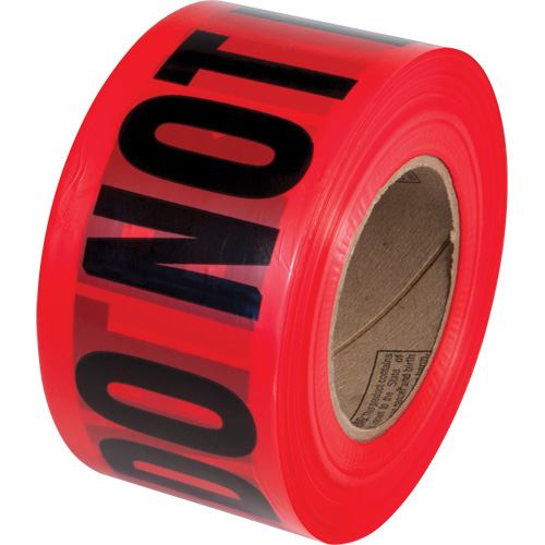 PrimeGuard "Danger Do Not Enter" Barricade Tape, English, 3" W x 1000' L, Black on Red Helyx Safety & Industrial Supplies