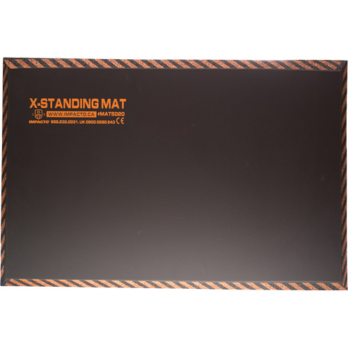 Anti-Fatigue Standing Mat, Smooth, 16" x 28" x 1", Black, Rubber Helyx Safety & Industrial Supplies
