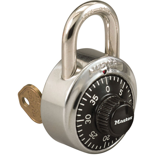 Cadenas de s&eacute;rie 1525 avec cl&eacute; de contr&ocirc;le en option, Combinaison, Acier inoxydable, Largeur de 1-7/8" Helyx Safety & Industrial Supplies