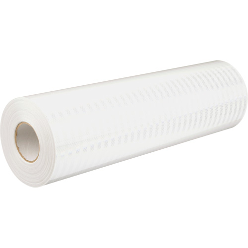 Feuille de rev&ecirc;tement de barricade prismatique de qualit&eacute; &agrave; haute intensit&eacute;, 2" la x 150' lo, 19 mils, Blanc Helyx Safety & Industrial Supplies