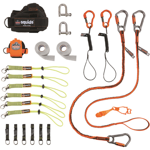 Squids&reg; 3186 Iron/Steel Worker's Tool Tethering Kit Helyx Safety & Industrial Supplies