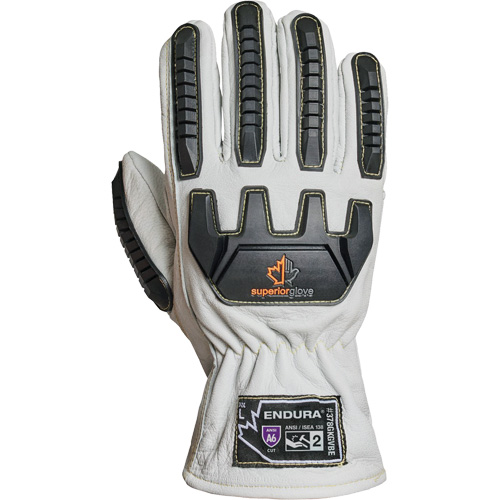 Endura&reg; 378GKGVBE Cut & Impact Resistant Gloves, Medium, Goatskin Palm, Driver Cuff Helyx Safety & Industrial Supplies