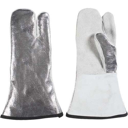 One Finger Heat Resistant Mitt, Aluminized/Kevlar&reg;/Leather, One Size, Protects Up To 650°F (343°C) Helyx Safety & Industrial Supplies