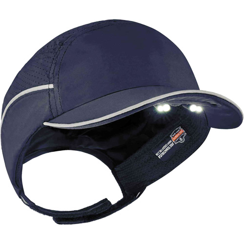 Skullerz&reg; 8965 Lightweight Bump Cap Hat with LED Lighting, Navy Blue Helyx Safety & Industrial Supplies