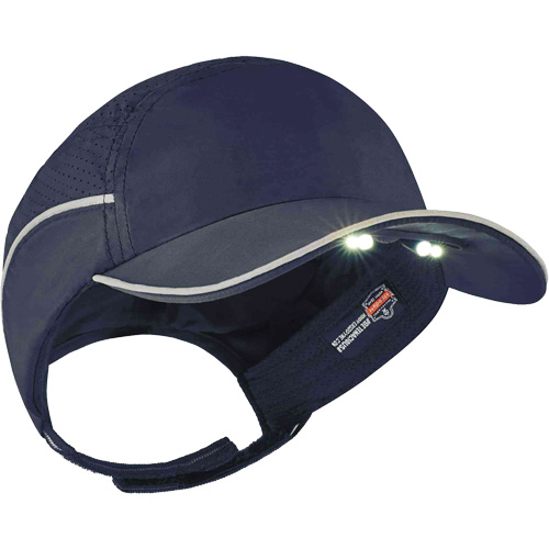 Skullerz&reg; 8965 Lightweight Bump Cap Hat with LED Lighting, Navy Blue Helyx Safety & Industrial Supplies