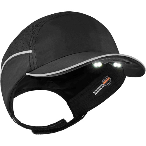 Skullerz&reg; 8965 Lightweight Bump Cap Hat with LED Lighting, Black Helyx Safety & Industrial Supplies