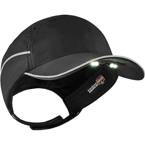 Skullerz&reg; 8965 Lightweight Bump Cap Hat with LED Lighting, Black Helyx Safety & Industrial Supplies