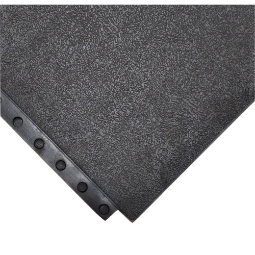 24/Seven&reg; Locksafe&reg; Anti-Fatigue Mat, Smooth, 3' x 3' x 5/8", Black, Nitrile Helyx Safety & Industrial Supplies