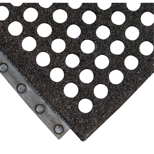24/Seven&reg; Locksafe&reg; Anti-Fatigue Mat, Honeycomb, 3' x 3' x 5/8", Black, Nitrile Helyx Safety & Industrial Supplies