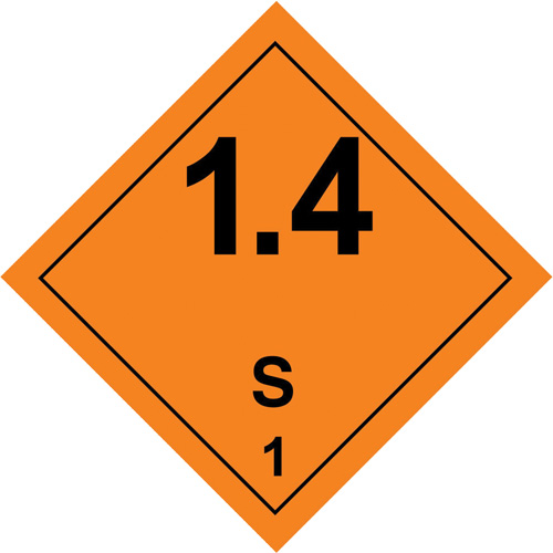 Hazardous Material Handling Labels, 4" L x 4" W, Black on Orange Helyx Safety & Industrial Supplies