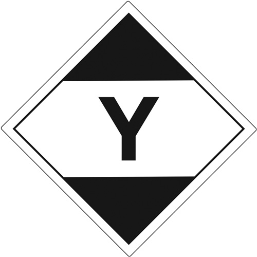 "Y" Limited Quantity Air Shipping Labels, 4" L x 4" W, Black on White Helyx Safety & Industrial Supplies