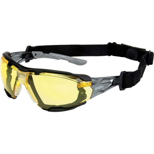 Z2900 Series Safety Glasses with Foam Gasket, Amber Lens, Anti-Scratch, ANSI Z87+/Meets/Exceeds CSA Z94.3 Helyx Safety & Industrial Supplies