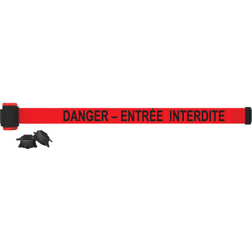 Wall Mount Barrier, Plastic, Magnetic Mount, 7', Red Tape Helyx Safety & Industrial Supplies