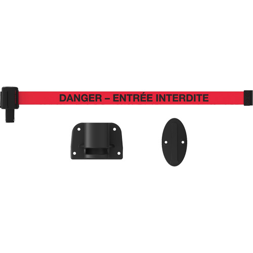 Plus Wall Mount Barrier System, Plastic, Screw Mount, 15', Red Tape Helyx Safety & Industrial Supplies