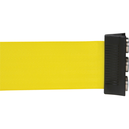 Cassette de ruban magn&eacute;tique pour barri&egrave;re de contr&ocirc;le des foules personnalis&eacute;e, 12', Ruban Jaune Helyx Safety & Industrial Supplies
