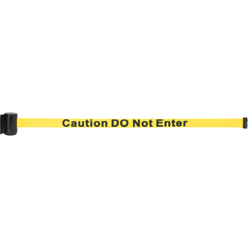 Wall Mount Barrier with Magnetic Tape, Steel, Screw Mount, 7', Yellow Tape Helyx Safety & Industrial Supplies