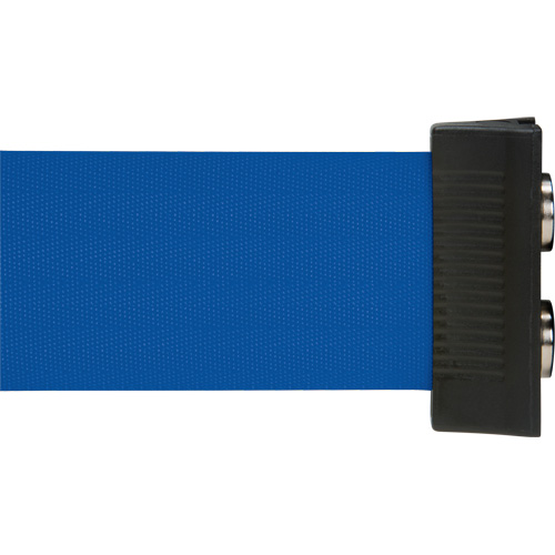 Wall Mount Barrier with Magnetic Tape, Steel, Screw Mount, 7', Blue Tape Helyx Safety & Industrial Supplies