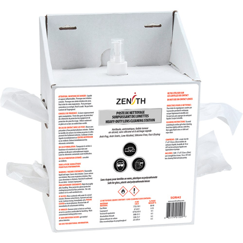 Disposable Premium Lens Cleaning Station, Cardboard, 8" L x 5" D x 12.5" H Helyx Safety & Industrial Supplies