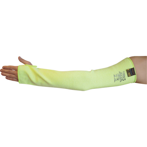 Cut Resistant Sleeve with Thumbhole, Taeki 5, 22", ASTM ANSI Level A4/EN 388 Level 5, High Visibility Yellow Helyx Safety & Industrial Supplies