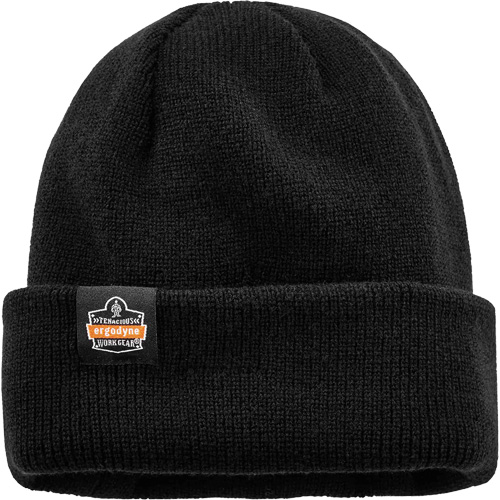 N-Ferno&reg; Zippered Rib Knit Beanie Hat, One Size, Black Helyx Safety & Industrial Supplies