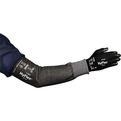 HyFlex&reg; 11-280 Series Narrow Cut Resistant Sleeve, Intercept, 12", ASTM ANSI Level A4, Grey Helyx Safety & Industrial Supplies