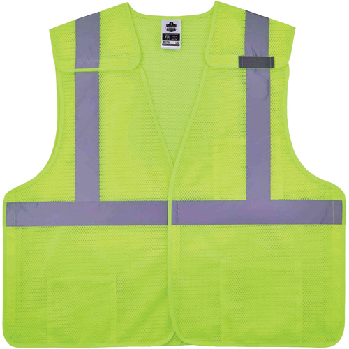 GloWear 8217BA Breakaway Mesh Safety Vest, High Visibility Lime-Yellow, Medium/Small, Polyester Helyx Safety & Industrial Supplies