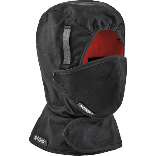 Doublure de casque de s&eacute;curit&eacute; d'hiver N-Ferno avec cache-bouche, Doublure en Molleton, Taille unique, Noir Helyx Safety & Industrial Supplies