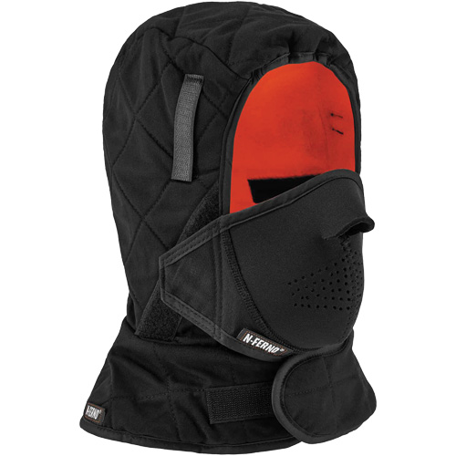 Doublure de casque de s&eacute;curit&eacute; d'hiver trois couches N-Ferno avec cache-bouche, Doublure en Molleton, Taille unique, Noir Helyx Safety & Industrial Supplies
