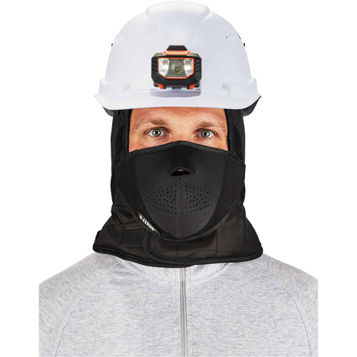 Doublure de casque de s&eacute;curit&eacute; d'hiver trois couches N-Ferno avec cache-bouche, Doublure en Molleton, Taille unique, Noir Helyx Safety & Industrial Supplies