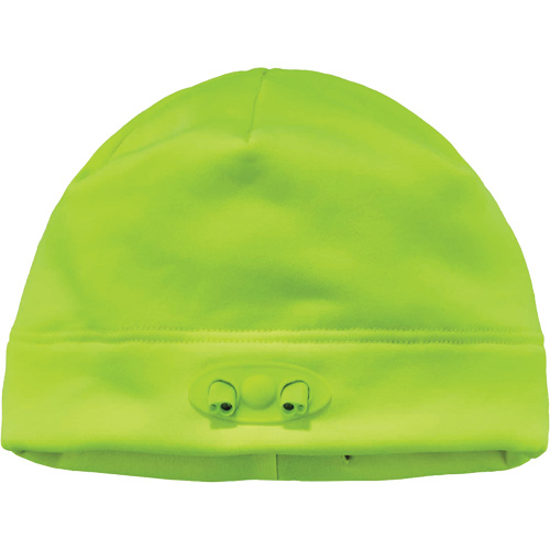 N-Ferno&reg; Skull Cap Beanie Hat with LED Lights, One Size, High-Visibility Lime Green Helyx Safety & Industrial Supplies