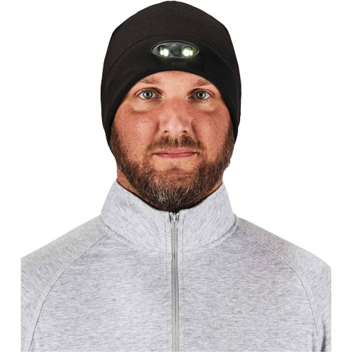 N-Ferno&reg; Skull Cap Beanie Hat with LED Lights, One Size, Orange Helyx Safety & Industrial Supplies