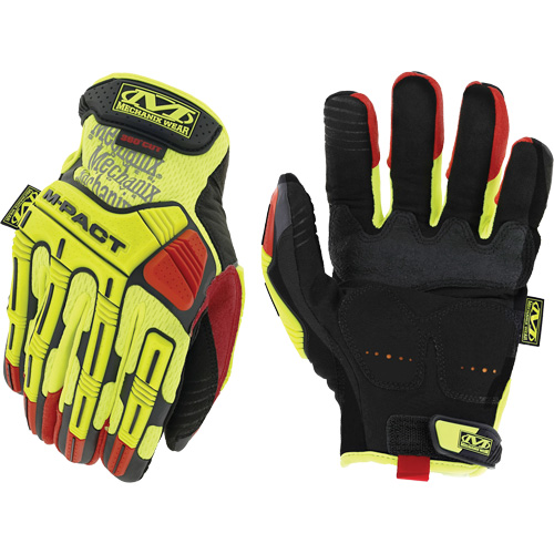 Hi-Viz M-Pact&reg; D4-360 Impact Gloves, 8, Synthetic Palm, Hook & Loop Cuff Helyx Safety & Industrial Supplies