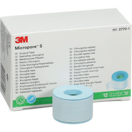 Ruban chirurgical Micropore S, Non m&eacute;dical, 16-1/2' lo x 1" la Helyx Safety & Industrial Supplies
