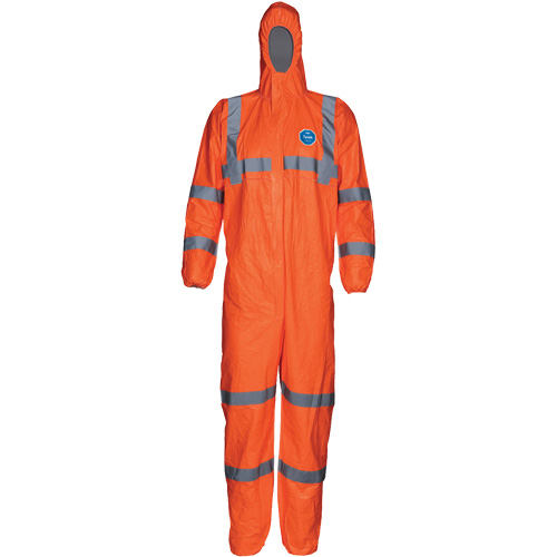 Combinaison haute visibilit&eacute; avec capuchon, Petit, Orange, Tyvek 500 Helyx Safety & Industrial Supplies