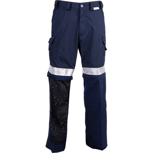 Pantalons ventil&eacute;s haute visibilit&eacute; toutes saisons, Poly-coton, 28, Bleu marin Helyx Safety & Industrial Supplies