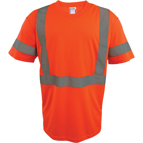 Chemise de s&eacute;curit&eacute; &agrave; manches courtes, Polyester, 2T-Grand, Orange haute visibilit&eacute; Helyx Safety & Industrial Supplies