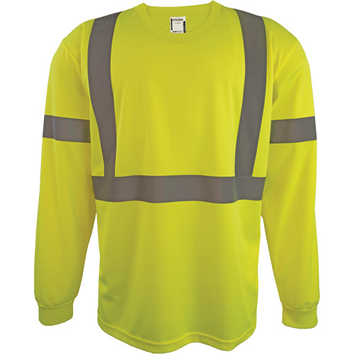 Chemise de s&eacute;curit&eacute; &agrave; manches longues, Polyester, 2T-Grand, Jaune lime haute visibilit&eacute; Helyx Safety & Industrial Supplies
