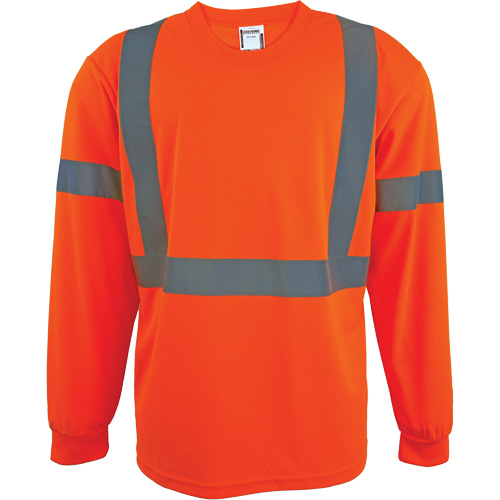 Chemise de s&eacute;curit&eacute; &agrave; manches longues, Polyester, 2T-Grand, Orange haute visibilit&eacute; Helyx Safety & Industrial Supplies