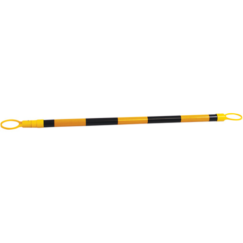 Retractable Cone Bar, 7'2" Extended Length, Black/Yellow Helyx Safety & Industrial Supplies