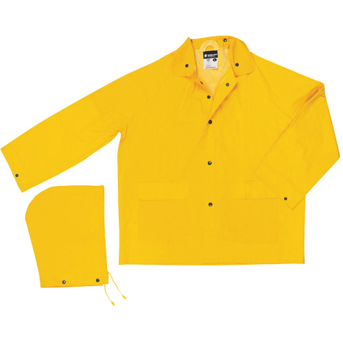 Imperm&eacute;able de s&eacute;rie classique avec capuchon amovible, Polyester/PVC, 2T-Grand, Jaune Helyx Safety & Industrial Supplies