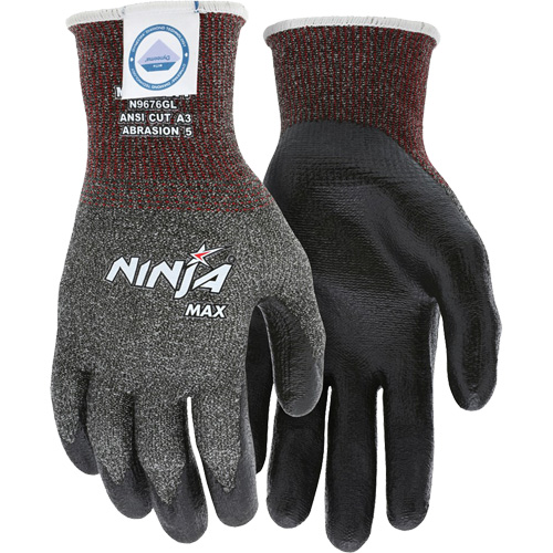 Ninja&reg; Max Cut Resistant Gloves, Size Large, 10 Gauge, Bi-Polymer Coated, Dyneema&reg; Shell, ASTM ANSI Level A3 Helyx Safety & Industrial Supplies